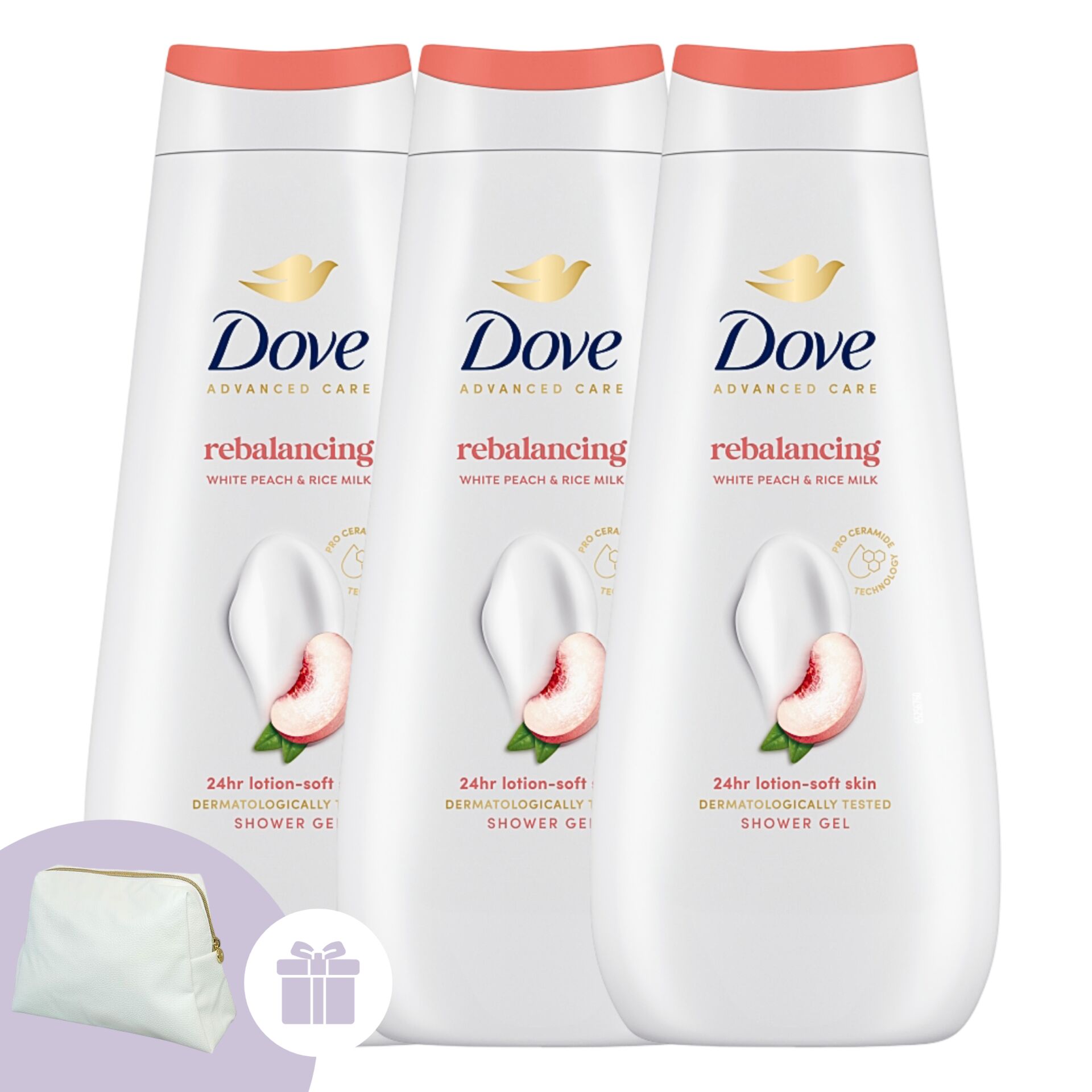 E-shop Dove Advanced Care Rebalancing Krémový sprchový gél 3x400ml + Dar...