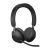 Szögletes nézet a Jabra Evolve2 65 fekete mikrofonos headsetről