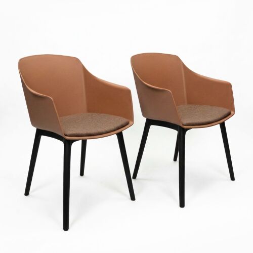 INLEA AVELINE étkezőszékek, barna, 2 darabos szett, modern design - Étkező szék