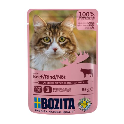 BOZITA Húsdarabok marhahúsos szószban 85g 167045815 - Macskaeledel