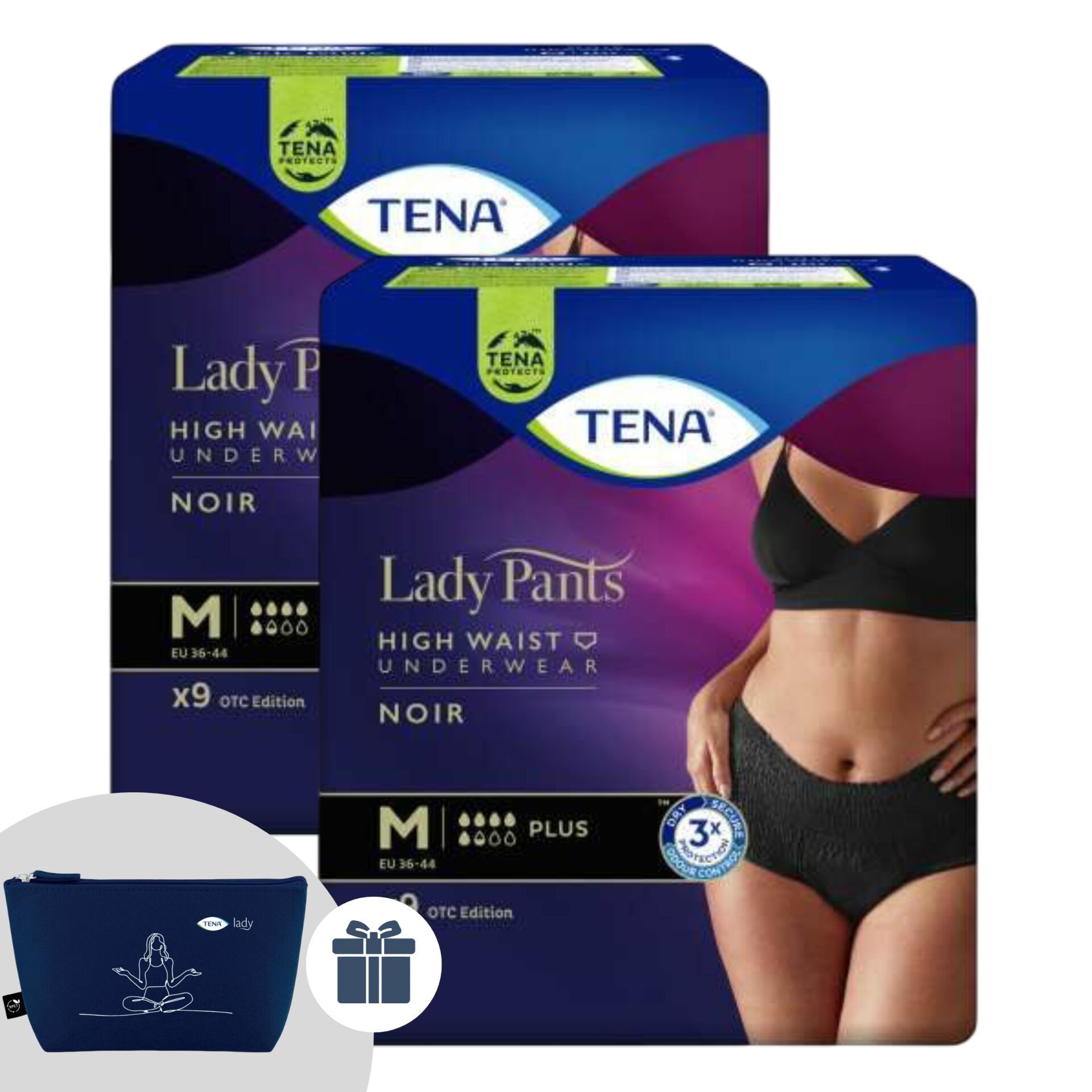 E-shop Tena Lady Pants Plus Noir Inkontinenčné nohavičky s vysokým pásom...