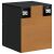 vidaXL Fali éjjeli szekrény 2 pcs Fekete 34,5 x 33 x 40 cm Szerelt Fa 159520819