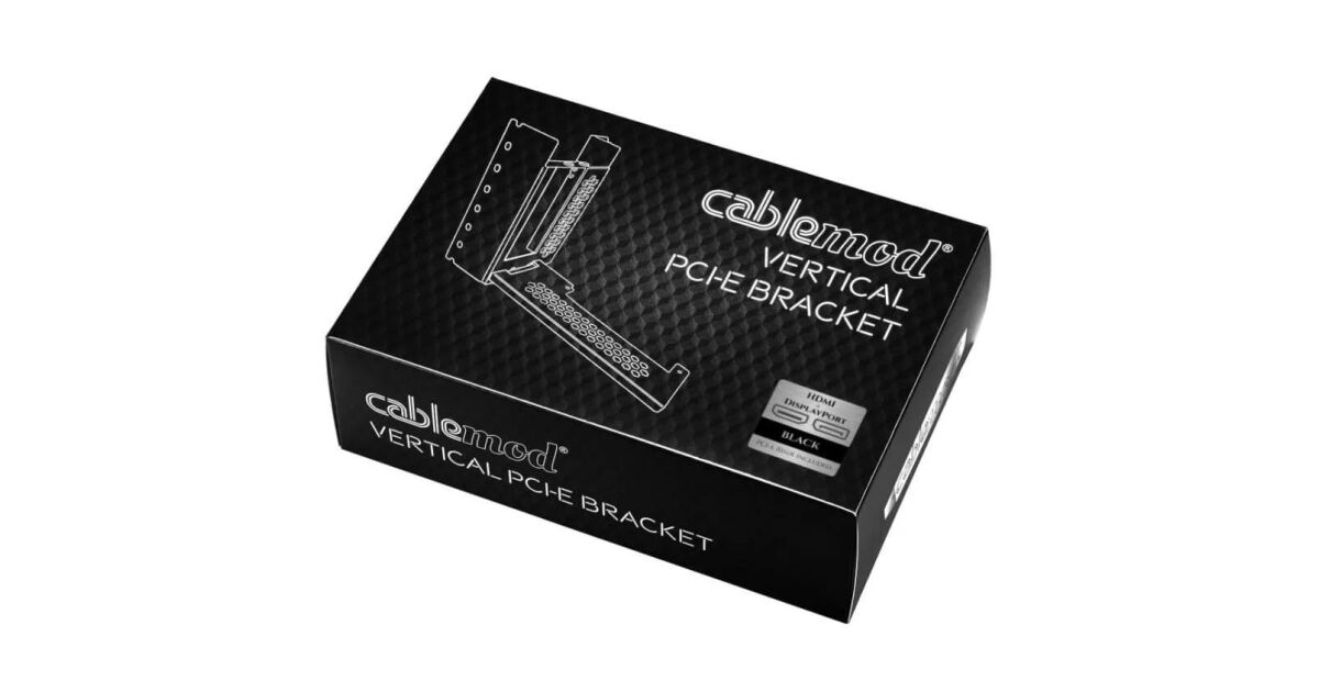 CableMod Vertical PCI-e Bracket, HDMI + DisplayPort, PCIe 3.0 riser ...