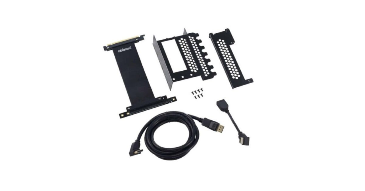 CableMod Vertical PCI-e Bracket, HDMI + DisplayPort, PCIe 3.0 riser ...