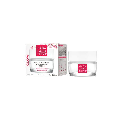 Hada Labo Tokyo, Glow, Hialuronsav, Világító & Hidratáló, Nap & Éj, Gélkrém, Arc, 50 ml
