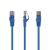Gembird PP6U-2M/B kék CAT6 ethernet kábel RJ45 csatlakozókkal közelről
