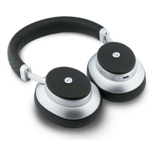 BMW Metal Logo Bluetooth fejhallgató, ezüst, ferde nézet - CG Mobile