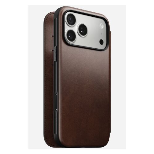 Nomad Modern Bőr Folio (Horween) iPhone 17 Pro Max készülékhez, Rusztikus Barna 159614205 - Nomad