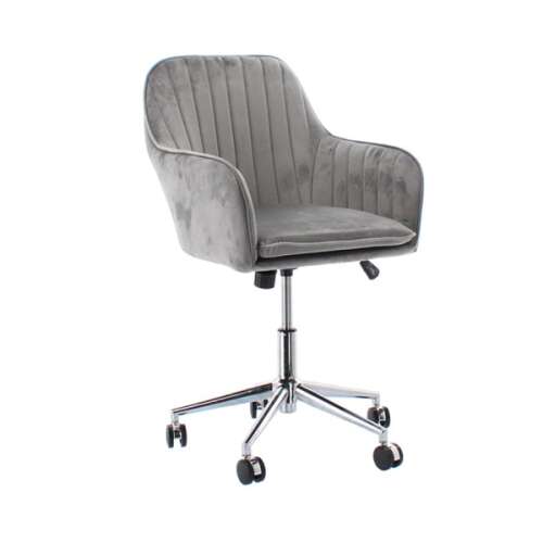 Szürke forgószék kerekekkel, állítható magassággal