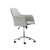 Szürke forgószék kerekekkel, állítható magassággal, oldalnézet