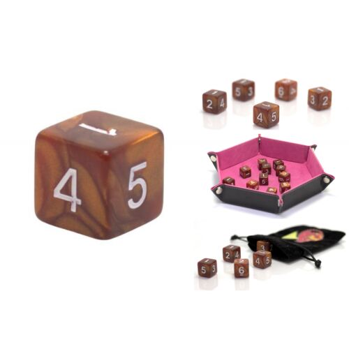 RPG Treant D6 Kocka Készlet Kollázs Egyetlen Kocka Közelképével - Fan Gaming termék