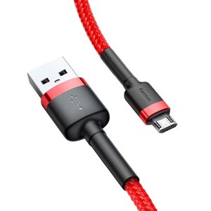Baseus Piros Fonott Micro USB Kábel - Tartós és Gyors Töltés - Baseus
