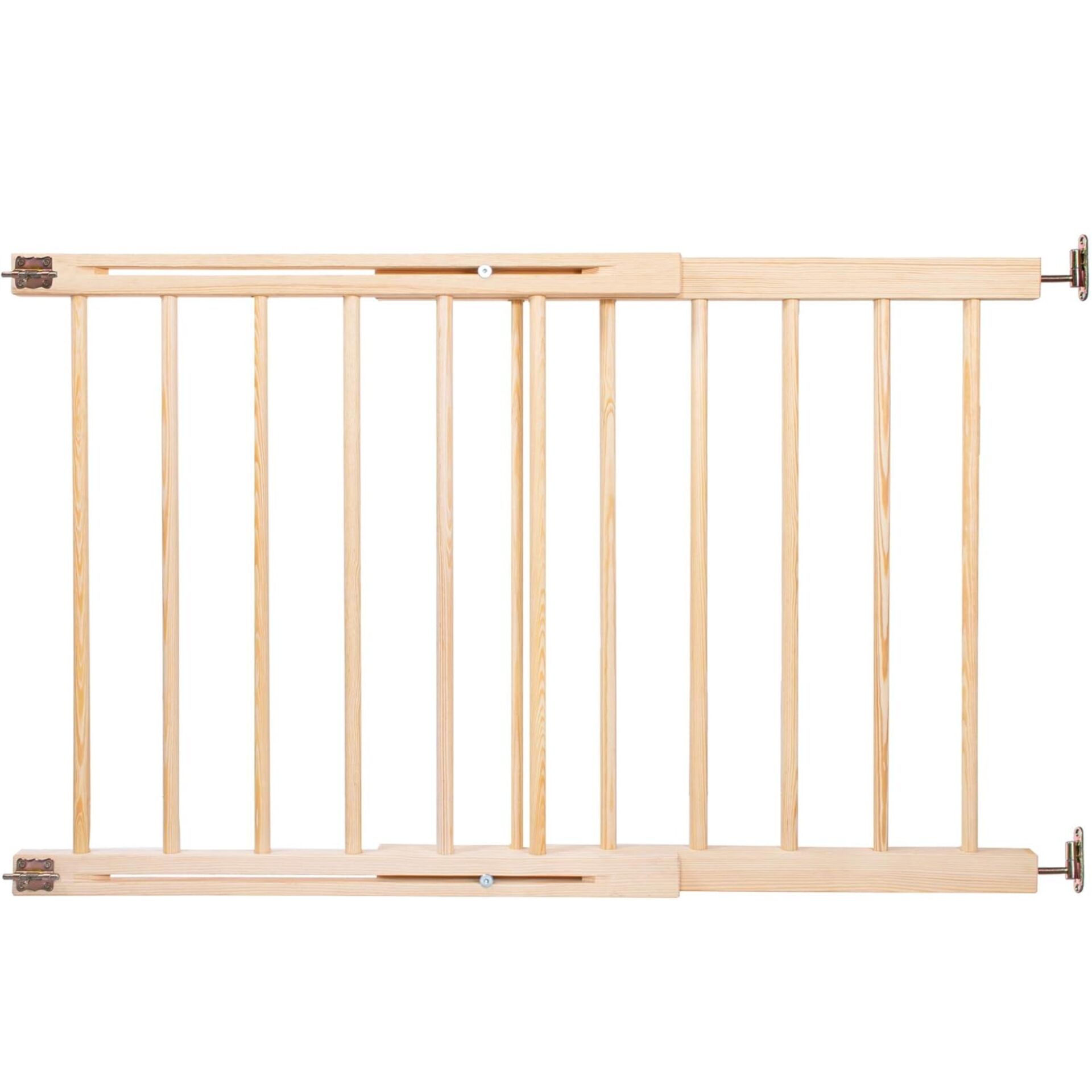 E-shop Pepita Drevená Nastaviteľná Bezpečnostná Zábrana 72-122cm - Hnedá