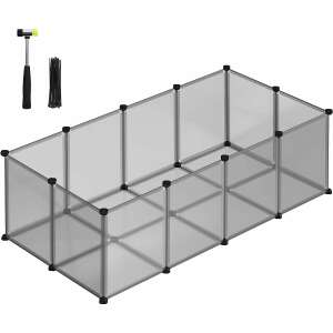 Kisállat ketrec, kisállat kifutó, 46x73x143 cm, szürke