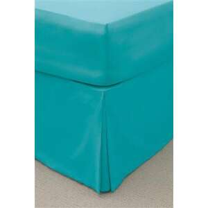 Spódnica na łóżko w kolorze turkusowym, 90x190x38 cm, 50% poliester, 50% bawełna - Prześcieradło dla niemowląt i dzieci