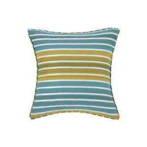 Perna decorativă cu dungi, albastră și galbenă, 43x43 cm - Perne decorative