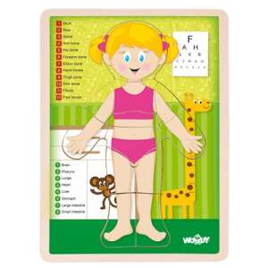 Fa puzzle, kirakó - Emberi test, lány - angol nyelvű fejlesztő játék - W91925 44466053 Puzzle - Emberek - Épület