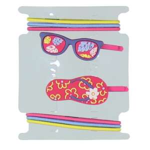 3er Set Haarklammern mit Flip Flop und Sonnenbrillen Design, perfekt für Mädchen - Boboli