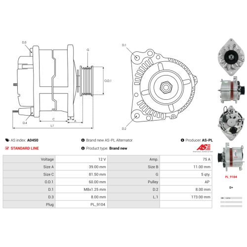 Blazer 2.2, Blazer 2.4, Caravan 4.1, Ipanema 1.8, Ipanema 2.0, Kadett 1.8, 159727486 - Villanymotor