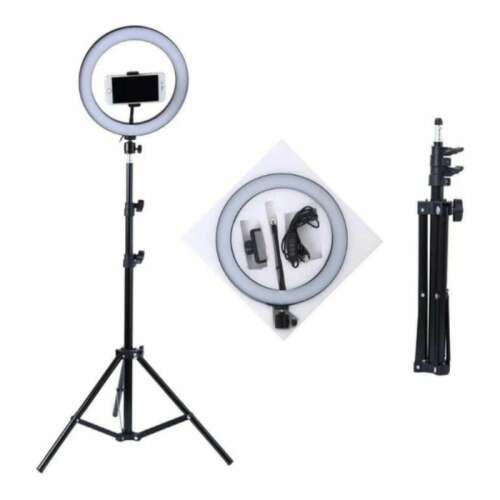 LED Ring Light Kit with 2-meter Telescopic Stand and Phone Holder