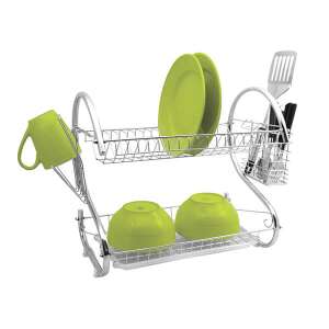 Two-Tiered Metal Dish Drying Rack