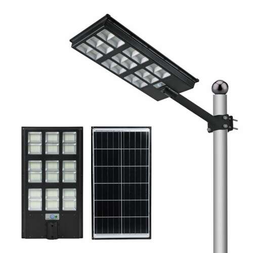 Napelemes utcai, udvari LED lámpa mozgásérzékelővel + távirányítóval - 1000W 78106800