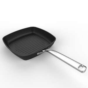 Zanussi 24 cm quadratische Grillpfanne mit Antihaftbeschichtung, Melfi ZCK41431EF - Pfannen, Abendessen, Küchenmesser, Besteck-Sets und Töpfe