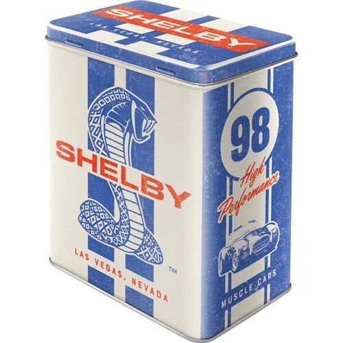 RETRO Shelby Cobra tárolódoboz, dekoratív fémdoboz dombornyomott mintával - Tárolás és rendszerezés