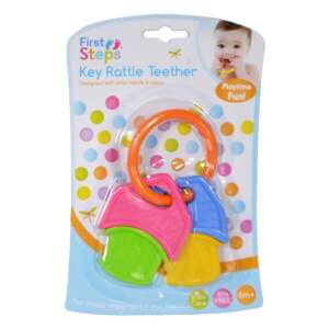 First Steps Kulcs Rágóka Csörgő, BPA mentes, 6 hónapos kortól - Baba fogápolás