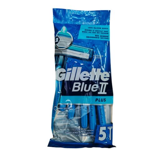 Gillette Blue II Plus eldobható borotva, 5 darabos kiszerelés, a gyors és egyszerű borotválkozásért - Borotvapenge