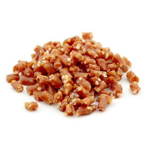 Csirke rúd rizzsel kutya jutalomfalat, csirkés rizses kutya snack, kis méretű és puha jutalomfalatok kutyáknak 