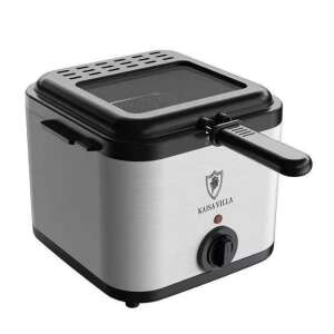 Kaisa Villa 2L olajsütő, ezüst és fekete, ferde nézet - Olajsütő