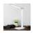 White adjustable LED desk lamp with touch control and power adapter