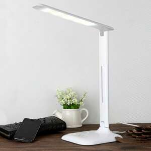 Lampă cu LED-uri de birou cu luminozitate reglabilă și adaptor de alimentare, alb 78884698 Lămpi de masă