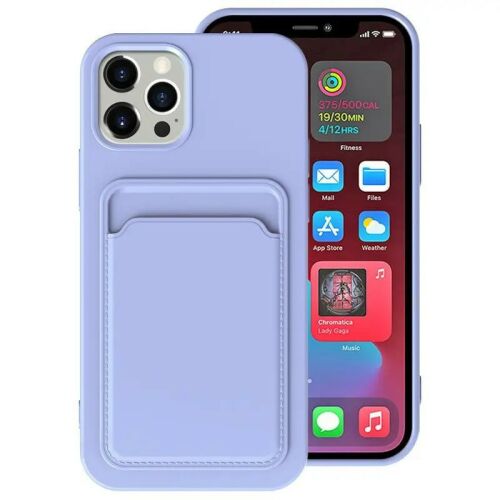 Apple iPhone 14 Plus, Szilikon tok, kártyatartóval, Wooze Card Slot, lila 159814511 - Telefontok