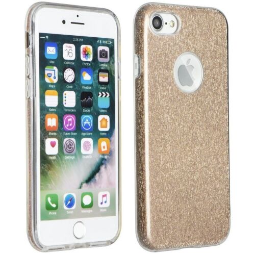 Apple iPhone 15 Pro, Szilikon tok, csillogó, Forcell Shining, arany 159816171 