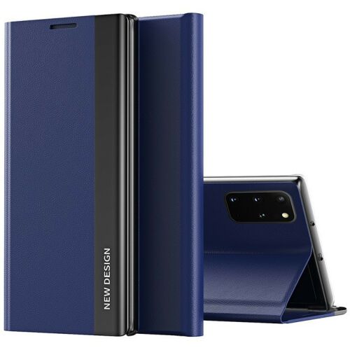 Huawei Honor X7 / Honor Play 30 Plus, Oldalra nyíló tok, stand, Wooze Silver Line, sötétkék 159817884 