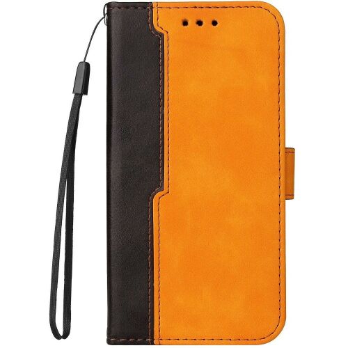 Huawei Honor 50 / Nova 9, Oldalra nyíló tok, stand, kártyatartóval, kézpánttal, Wooze Colour Wallet, narancssárga 159831405 - Telefon