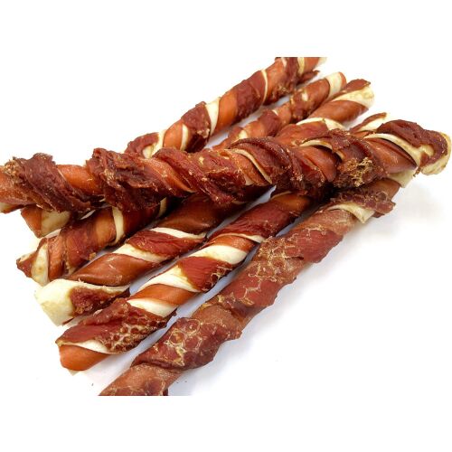 Marhabőr kacsával kutya jutalomfalat, marhabőr kacsával kutyáknak, rágós kutya snack 