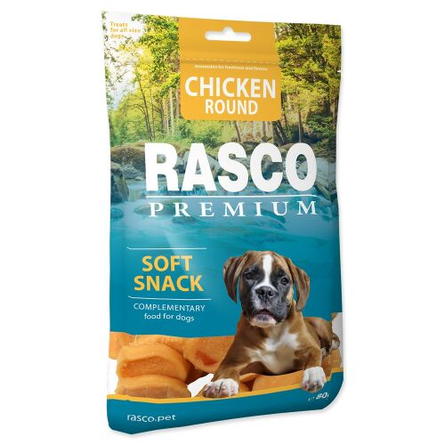 Rasco Premium csirkekorong puha kutya jutalomfalat csomagolás 