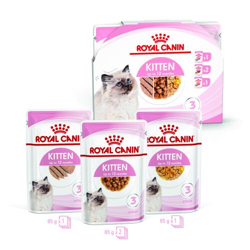 Royal Canin Kitten Multipack, nedves táp 12 hónapos korig, vegyes ízek - Macskatartás