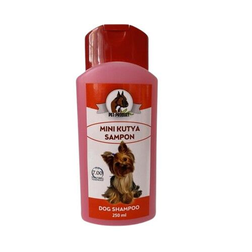 Pet Product Mini Kutya Sampon 250ml flakon elülső címkéje yorkie képpel - Kutya sampon