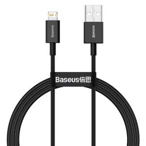 Baseus Superior USB - Lightninggyors töltés adatkábel 2,4 A 1 m fekete (CALYS-A01) 44478218 