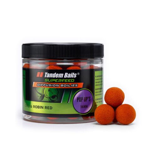 Tandem Baits SuperFeed Diffusion Pop-Up 16mm kókusz vanília bojli átlátszó tégelyben, horgász csali - PopUp