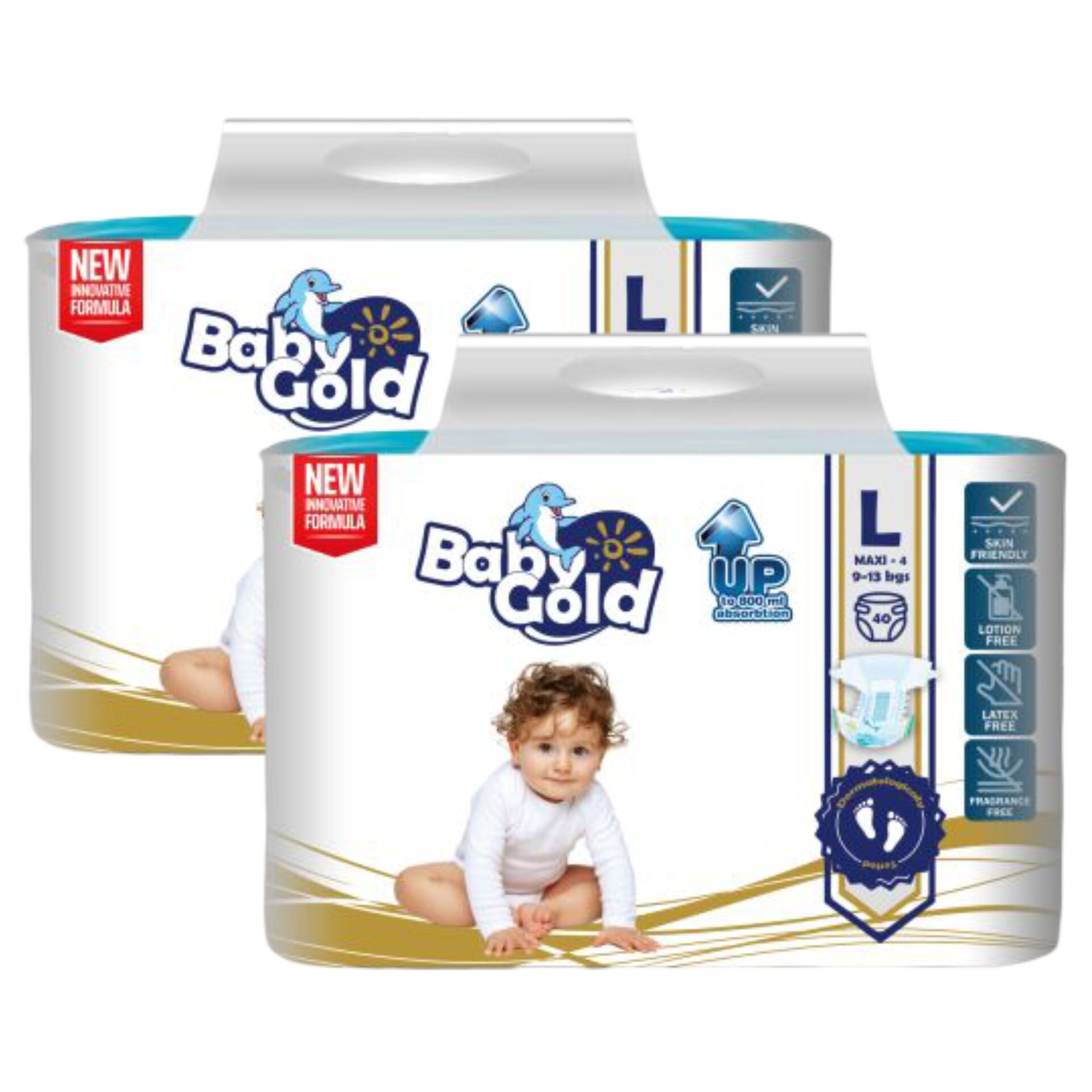 E-shop Plienky Baby Gold L 9-13kg Maxi 4 (80 ks)