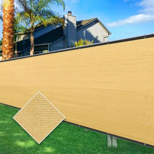 Elite Garden® HDPE belátásgátló, betekintésgátló, árnyékoló háló kerítésre, bézs színben + rögzítőzsinór - 1,5 x 10 m
