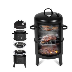 3 az 1-ben BBQ Füstölő és Grill robbantott ábrával és húsfüstöléssel - Kert