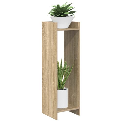 vidaXL Növényállvány 2 pcs Sonoma tölgy 30 x 30 x 100 cm Mérnöki fa 160009270 