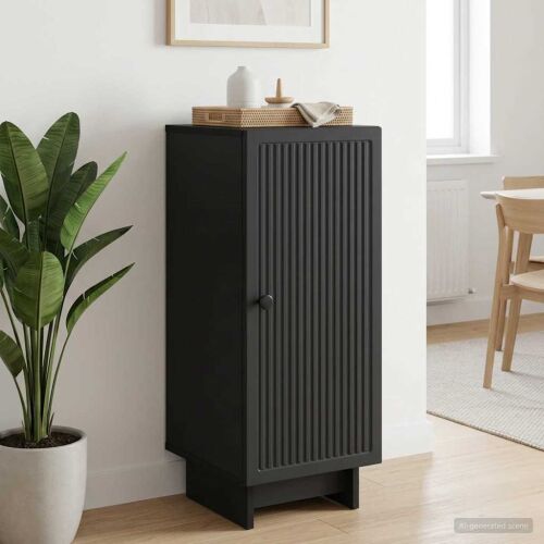 vidaXL Széf Fekete 33 x 34,5 x 90 cm Szerelt Fa 177522223 - Konyha bútor