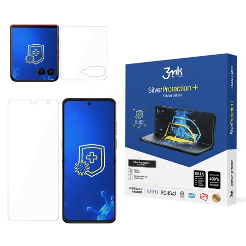 3mk SilverProtection+ kijelzővédő fólia Motorola Razr 60 Ultra telefonhoz, antimikrobiális bevonattal és csomagolással - Kijelzővédő fólia